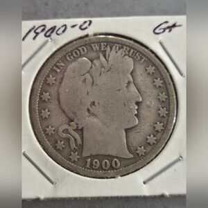 1900 O liberty barber silver half dollar coin
